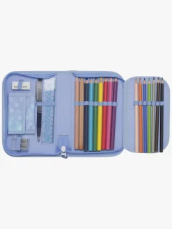 Kreativt Legetøj-Beckmann Penalhus Enkelt, Unicorn Princess Ice Blue Blå/Flerfarvet