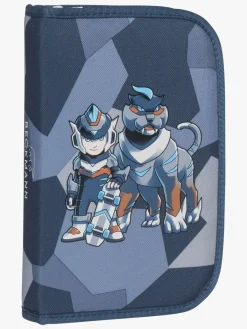 Kreativt Legetøj-Beckmann Penalhus Enkelt, Tiger Race Blå/Grå