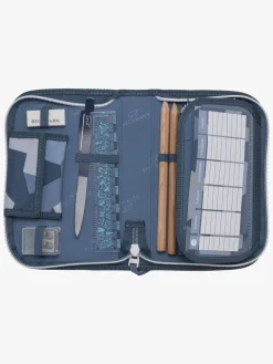 Kreativt Legetøj-Beckmann Penalhus Enkelt, Tiger Race Blå/Grå