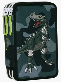 Kreativt Legetøj-Beckmann Penalhus Tredelt, Camo Rex Sort/Grå