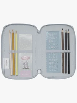 Kreativt Legetøj-Beckmann Penalhus Tredelt, Forest Deer Dusty Mint Blå/Lyserød/Flerfarvet