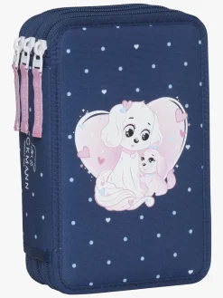 Kreativt Legetøj-Beckmann Penalhus Tredelt, Pet Friends Blue Blå/Lyserød/Hvid