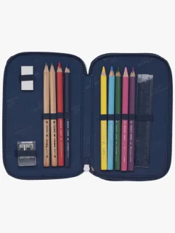 Kreativt Legetøj-Beckmann Penalhus Tredelt, Pet Friends Blue Blå/Lyserød/Hvid