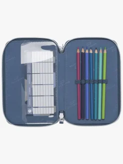 Kreativt Legetøj-Beckmann Penalhus Tredelt, Tiger Race Blå/Grå