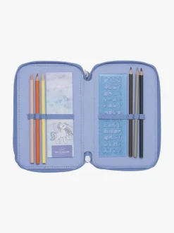 Kreativt Legetøj-Beckmann Penalhus Tredelt, Unicorn Princess Ice Blue Blå/Hvid