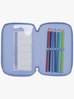 Kreativt Legetøj-Beckmann Penalhus Tredelt, Unicorn Princess Ice Blue Blå/Hvid