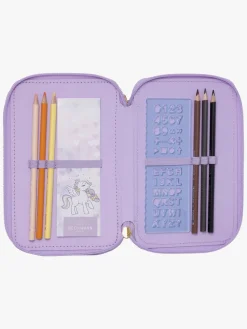 Kreativt Legetøj-Beckmann Penalhus, Unicorn Princess Purple Lilla/Hvid