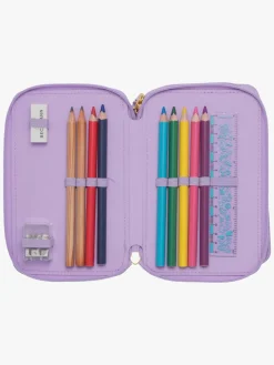 Kreativt Legetøj-Beckmann Penalhus, Unicorn Princess Purple Lilla/Hvid