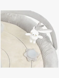 Babylegetøj-Beemoo PLAY Bunny Aktivitetstæppe, Grey Grå