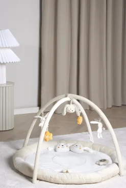 Babylegetøj-Beemoo PLAY Bunny Aktivitetstæppe, Beige