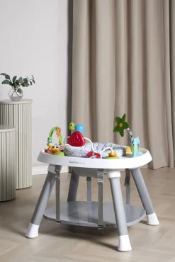 Babylegetøj-Beemoo PLAY Explore 3-in-1 Aktivitetscenter, Stone Grey Flerfarvet/Grå/Hvid