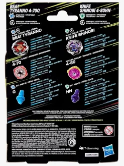 Legetøjsfigurer-Beyblade Beat Tyranno & Knife Shinobi Spinnere 2-pak