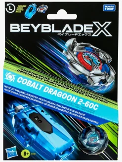 Legetøjsfigurer-Beyblade X Cobalt Dragoon 2-60C Launcher Sæt