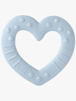 Babylegetøj|Dåbsgaver-BIBS Baby Bitie Bidelegetøj Heart,  Baby Blue Blå