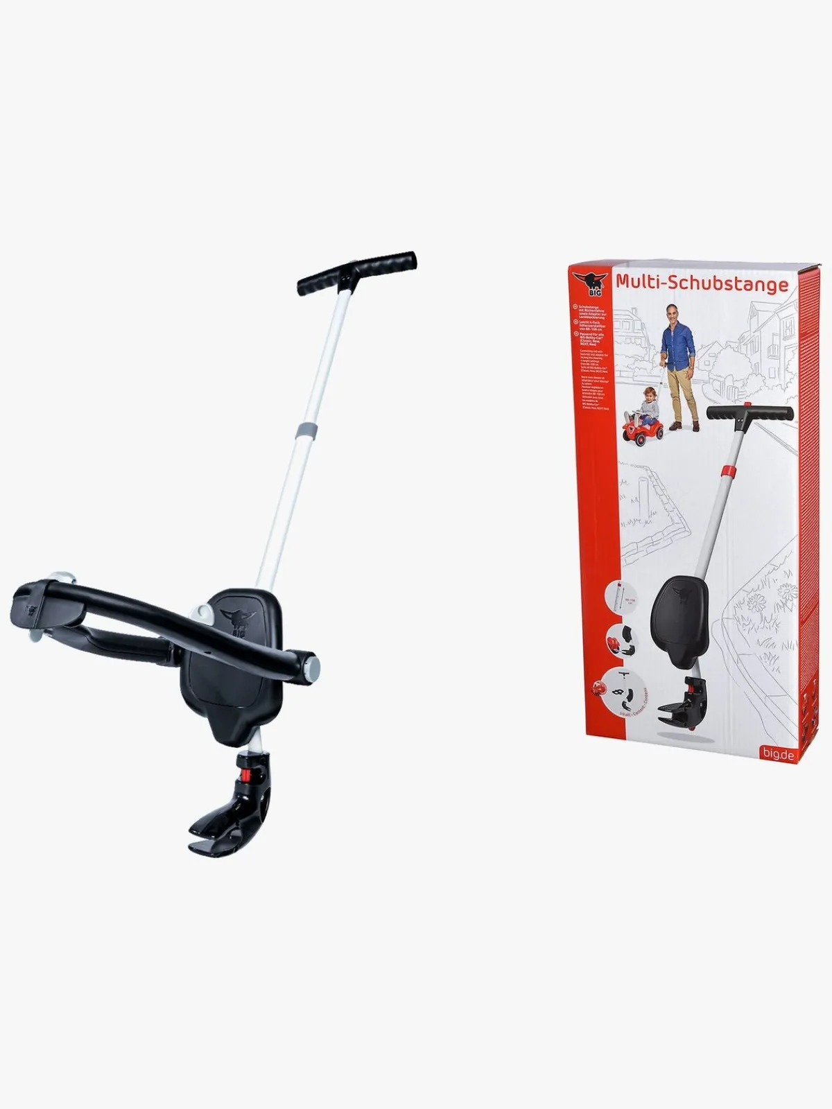 Pedal- & Gåbiler-BIG Gåbilshåndtag, Grå