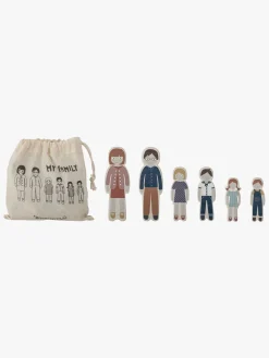 Legetøjsfigurer-Bloomingville MINI Træfigurer Familien Wilton 6 Stk.