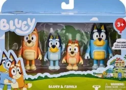 Legetøjsfigurer-Bluey & Family Figurer 4-pak