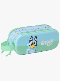 Kreativt Legetøj-Bluey 3D Dobbelt Penalhus, Grøn/Blå