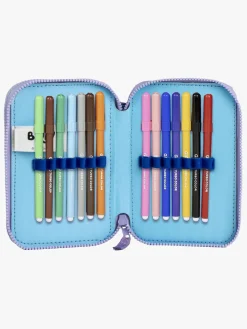 Kreativt Legetøj-Bluey Dobbelt Penalhus, Blå/Lilla