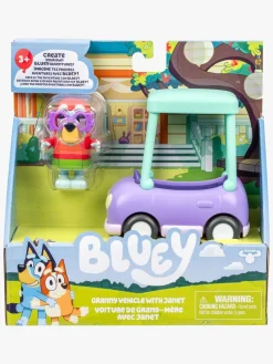 Legetøjsfigurer-Bluey Figur med Transportmiddel Janet Flerfarvet