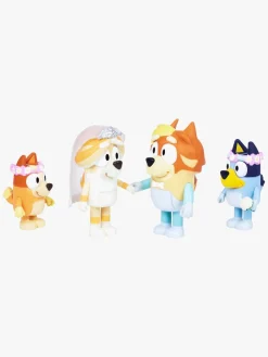 Legetøjsfigurer-Bluey Figursæt Bryllup 4-pak Flerfarvet