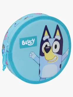 Kreativt Legetøj-Bluey Rund Penalhus, Lyseblå