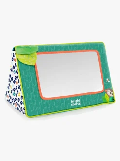 Babylegetøj-BrightStarts Safari Mirror Aktivitetslegetøj, Grønt/Mønstret
