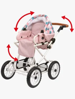 Dukker & Bamser-Brio 24891375 Dukkevogn Kombi, Lyserød