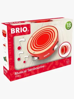 Musikinstrumenter-Brio 30263 Tambourine Instrument, Rød