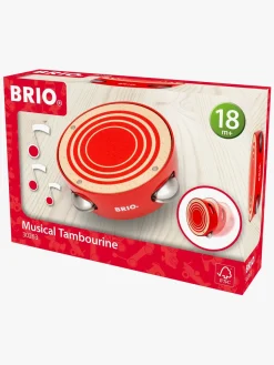 Musikinstrumenter-Brio 30263 Tambourine Instrument, Rød