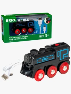 Legetøjsbiler & -Fartøjer-Brio World 33599 Genopladeligt Lokomotiv Med Mini USB-Kabel