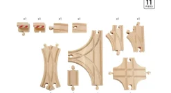 Togbaner & Legeborde-Brio World 33307 Skinnesæt 11 Dele