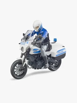 Legetøjsbiler & -Fartøjer-Bruder BWorld Scrambler Ducati Politimotorcykel med Chauffør