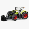 Legetøjsbiler & -Fartøjer-Bruder Claas Axion 950 Traktor m. Frontlæsser
