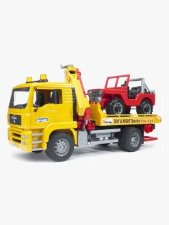 Legetøjsbiler & -Fartøjer-StanleyJr Bruder MAN TGA Kranbil m. Jeep