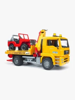 Legetøjsbiler & -Fartøjer-StanleyJr Bruder MAN TGA Kranbil m. Jeep