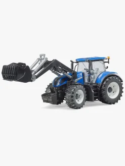 Legetøjsbiler & -Fartøjer-Bruder New Holland T7.315 m. Frontlaster