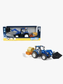 Legetøjsbiler & -Fartøjer-Bruder New Holland Traktor T5 120 med Front Loader
