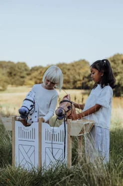 Dukker & Bamser-byASTRUP Hesteboks til 4 Kæpheste