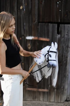 Dukker & Bamser-byASTRUP Kæphest Magic Plettet Hvid/Grå