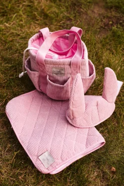 Dukker & Bamser-byASTRUP Plejetaske Corduroy, Rose Lyserød