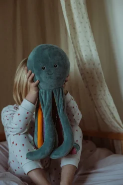 Dukker & Bamser-byASTRUP Tyngdebamse Blæksprutte 1.2 kg Grå/Blå/Flerfarvet