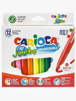 Kreativt Legetøj-Carioca Jumbofiberpen Superwashable 12-pak