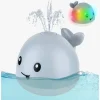 Vandlegetøj-CarloBaby Badelegetøj Vandsprøjtende Hval m. Lys, Grå
