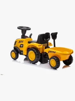 Pedal- & Gåbiler-CAT erpillar Gåbil med Trailer, Gul