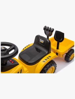 Pedal- & Gåbiler-CAT erpillar Gåbil med Trailer, Gul