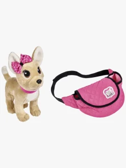 Dukker & Bamser-ChichiLove ChiChi Love Hund i Trendy Taske Lyserød/Brun
