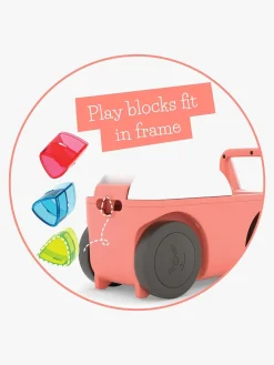 Pedal- & Gåbiler-Chillafish Blockie Gåbil, Flamingo Lyserød