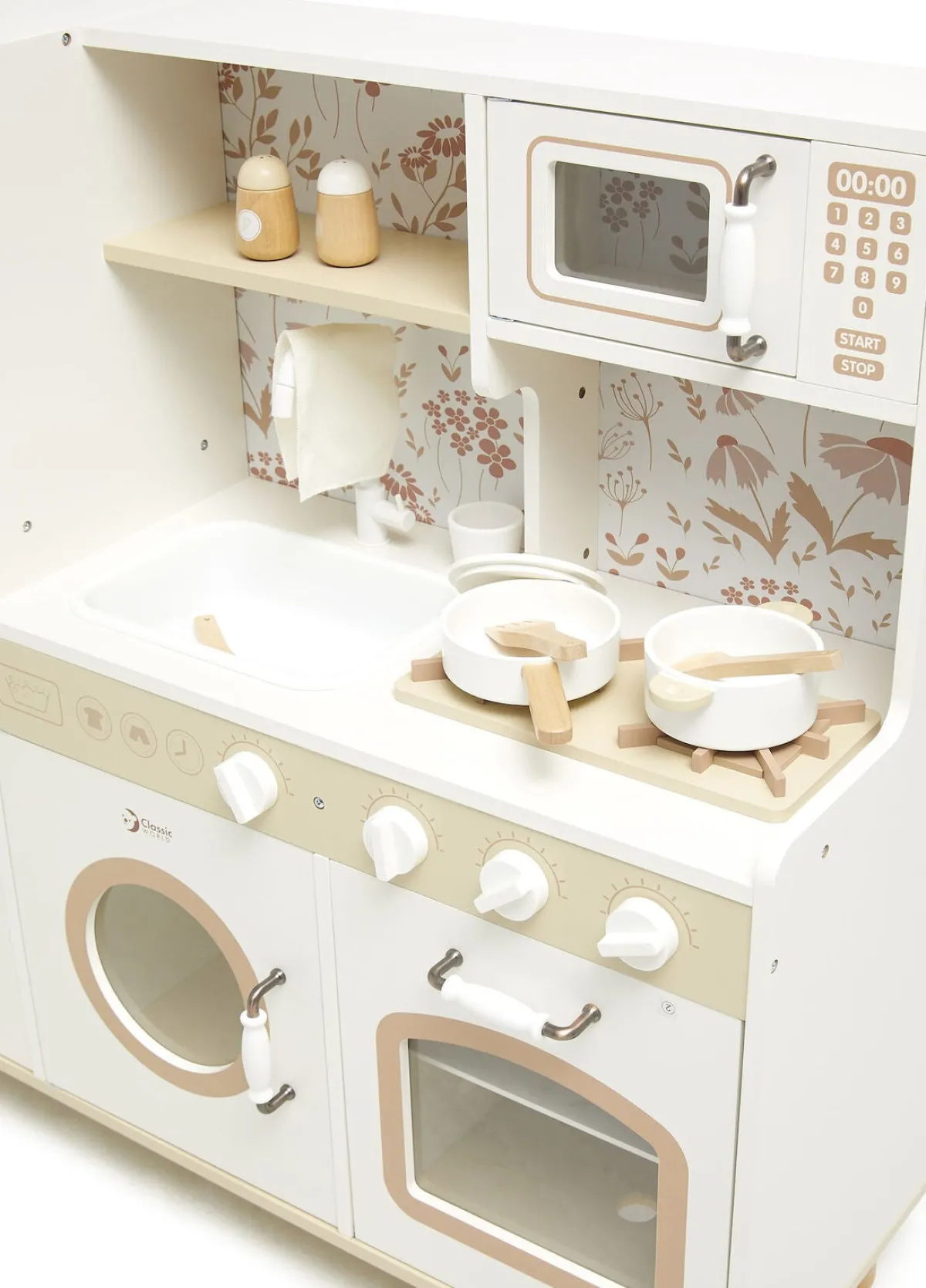 Legetøj Til Børn På 0-10 År|Rolleleg-ClassicWorld Classic World  Vintage Legekøkken, White Hvid/Beige
