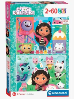 Spil & Puslespil-GabbysDollhouse Clementoni Gabby's Dollhouse Puslespil 2x60 Brikker
